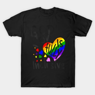 God's Love Is Fully Inclusive  Heart LGBT Pride Month T-Shirt